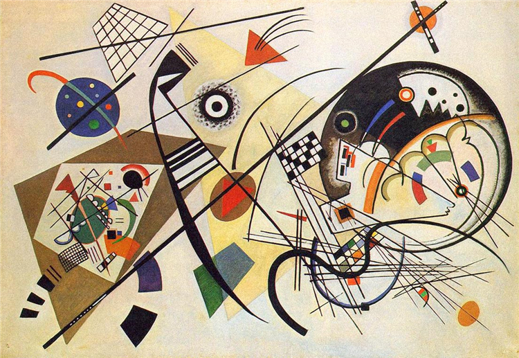 Transverse Line 1923 Wassily Kandinsky Abstract Oil Painting